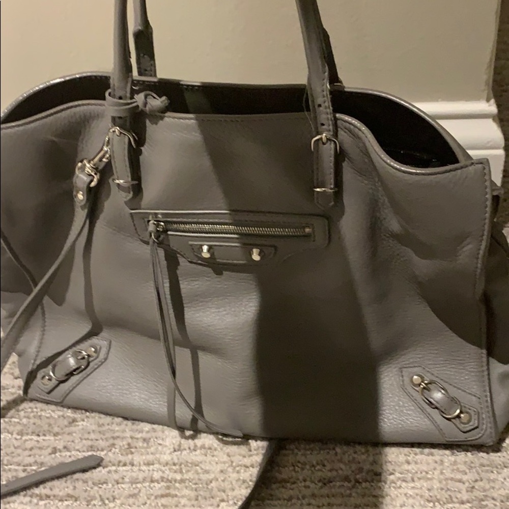Balenciaga papier-mâché zip around bag